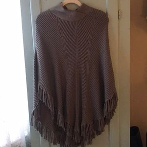 Brown/ taupe poncho from Banana